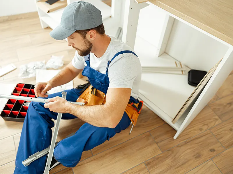 Can a freestanding dishwasher be installed under the bench