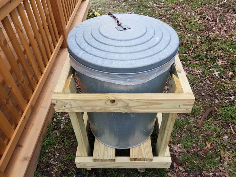 How To Build A Garbage Can Holder