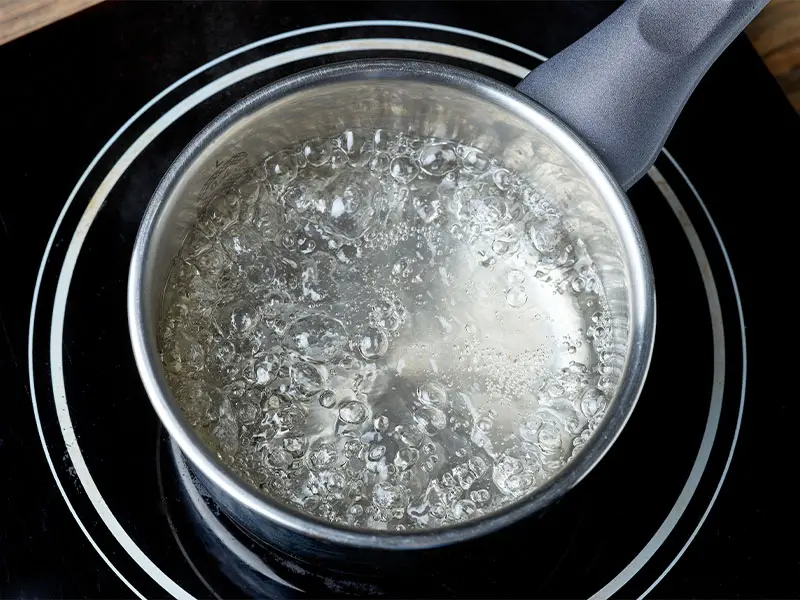 boiling water