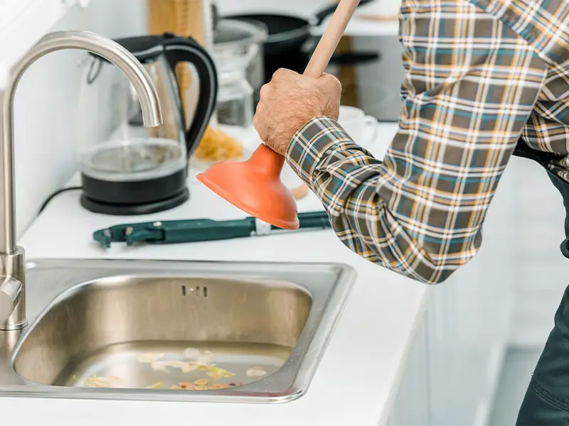 Plunger is a simple good solution for remove the clogs