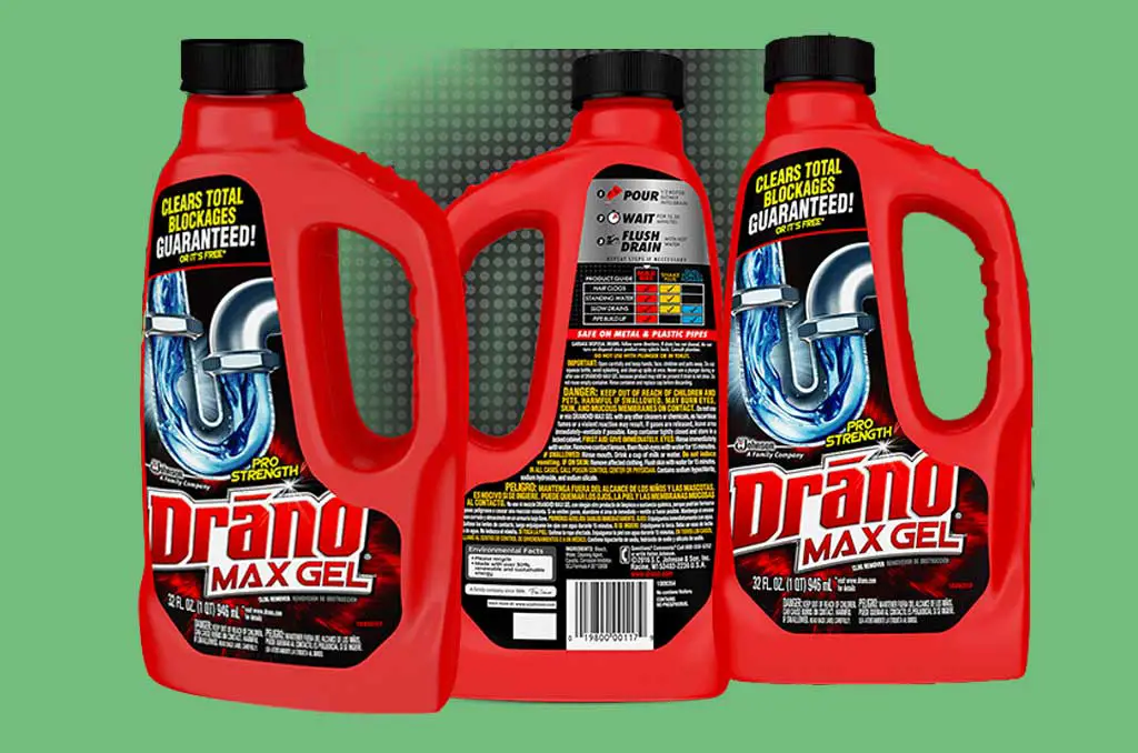 Drano Max Gel is the recommended drain cleaner for shower drains with the least damage