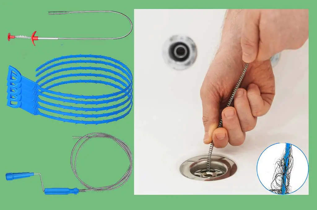 metal wires and plastic drain removers can simply remove the hair clots in shower drain