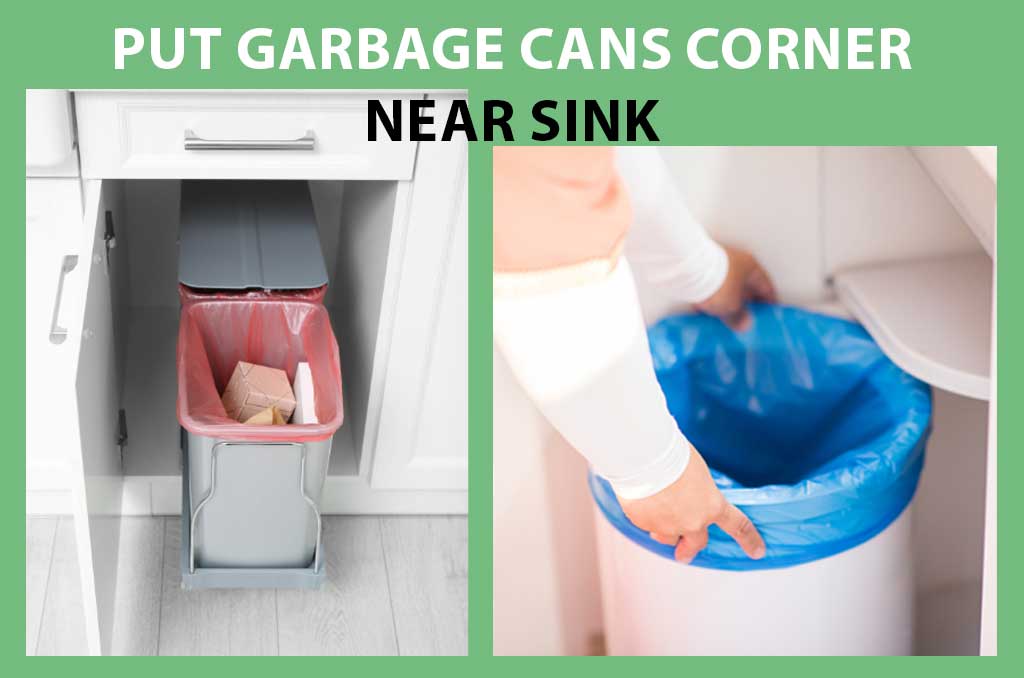 Not only under the sink but corner near the sink is also an excellent place to place the garbage bin