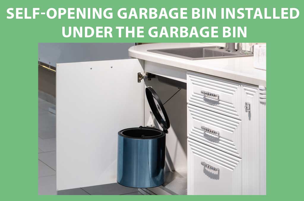 Self-opening garbage bin