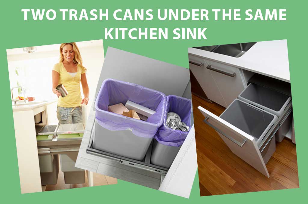 Installing two trash cans under the kitchen sink