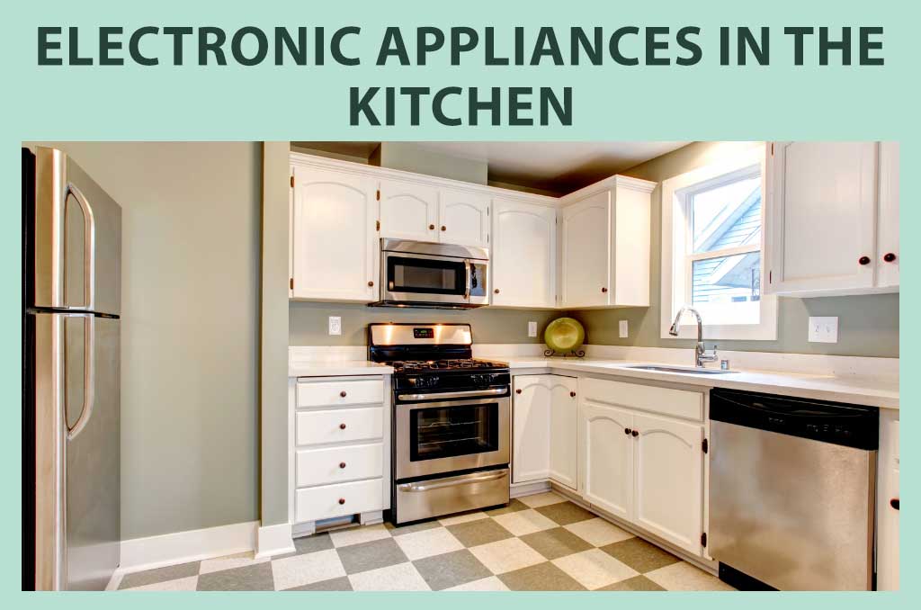 Modern kitchen with electronic appliances