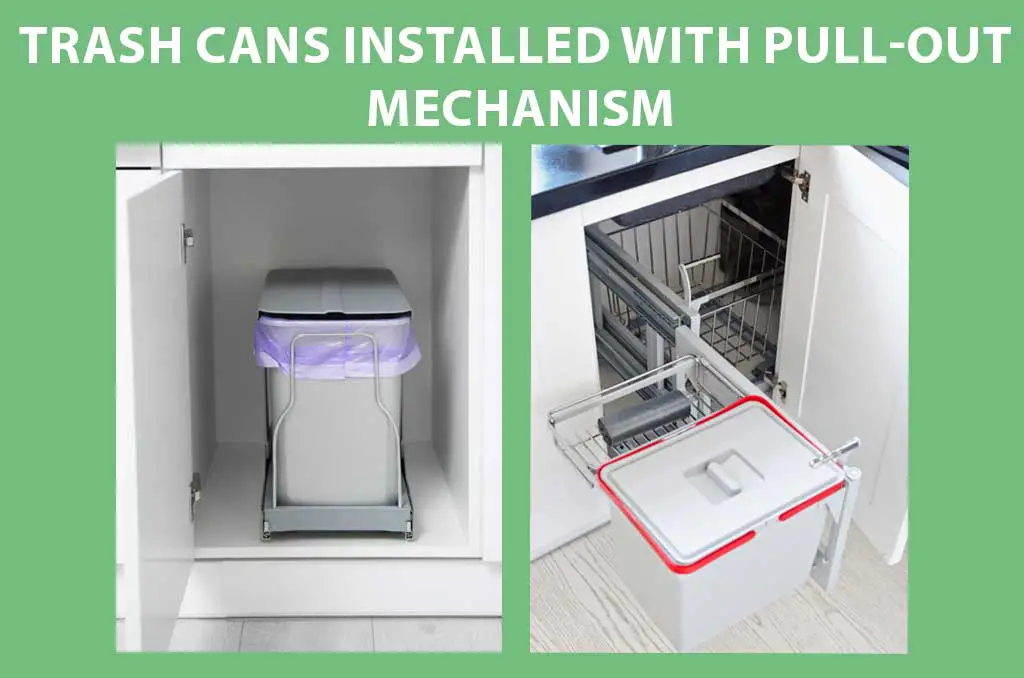 Pull-out garbage can installed under the kitchen sink