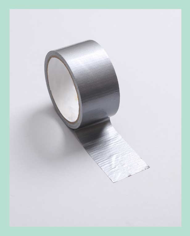 Silver colored PTFE (Teflon) tape